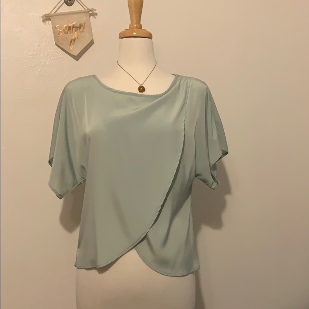 Blouse, pale green, size M